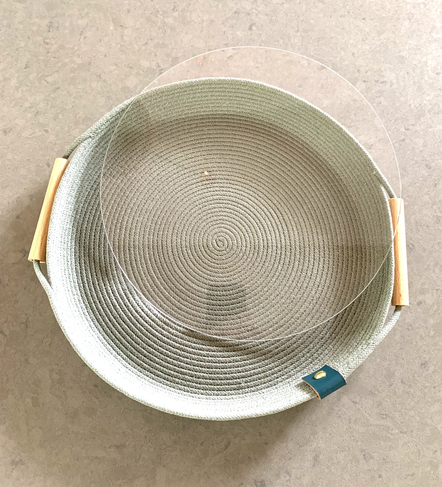 Sage Green Tray with Handles and Insert