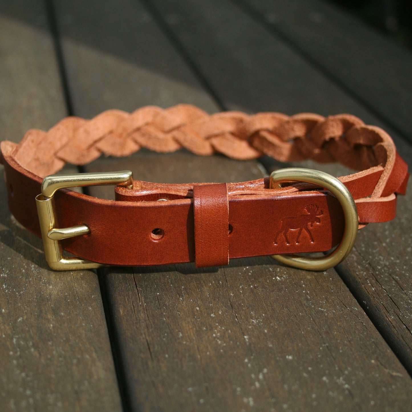 Three-Strand Braided Leather Collars