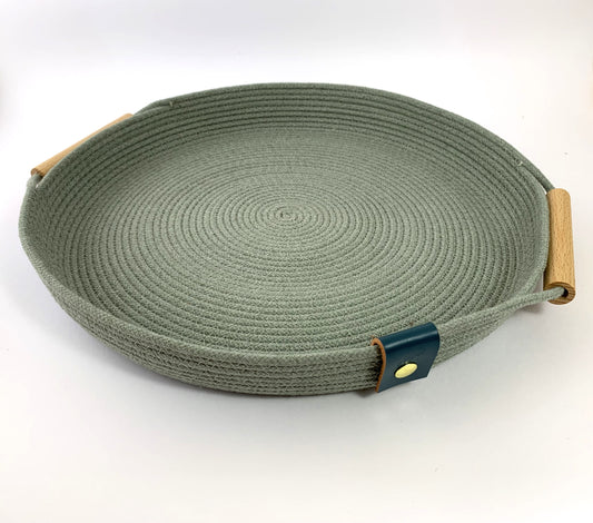 Sage Green Tray with Handles